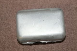 WW2 U.  S.  Army Soldier ' s Aluminum Storage Soap Container from PX 3