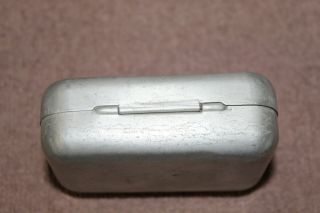 WW2 U.  S.  Army Soldier ' s Aluminum Storage Soap Container from PX 4