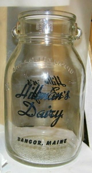 Vintage Gallon Milk Bottle - Hillman 