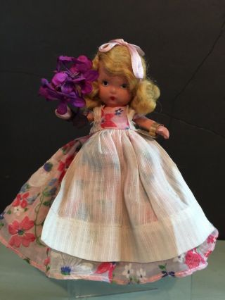 Nancy Ann Storybook Doll English Flower Girl Vintage Bisque Pudgy Tummy Nasb Rar