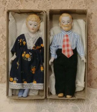 Antique Porcelain Bisque Doll House Dolls