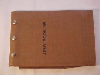 & Vg,  British Army Message Book 155 W/ Pad Of 100 Messages
