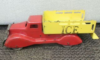 Vintage Marx Pressed Steel Ice Truck 11 - 1/4 "