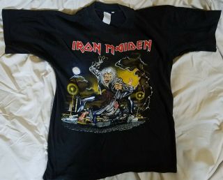 Iron Maiden Shirt Tour Usa 1991 L No Prayer On The Road Og Copyright Vintage