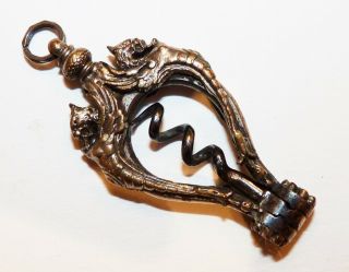 Corkscrew - Stunning And Rare Decorative Folding Bow,  Chatelaine Attachment