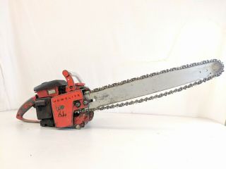 Vintage Homelite Xl Automatic Chainsaw 20 " Bar And Chain