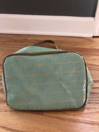 authentic vintage fendi handbag Light Blue And Beige 3
