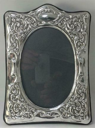 Vintage Hallmarked Sterling Silver Fronted Photo Frame (7 ¾” By 5 ¾”) – 1987