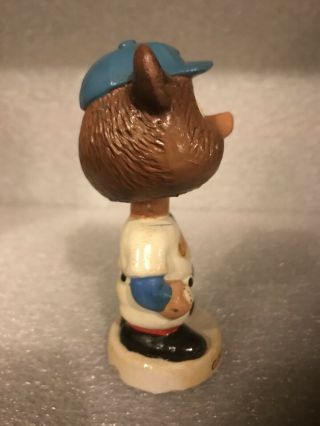 Vintage 1960s Chicago Cubs Mini White Base Nodder Bobblehead Cubby Bear 2