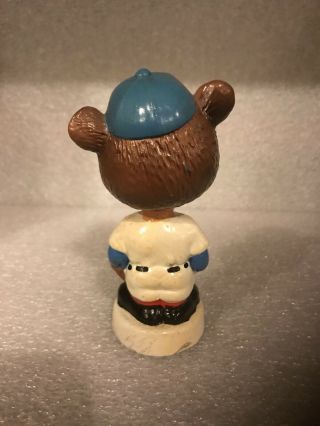 Vintage 1960s Chicago Cubs Mini White Base Nodder Bobblehead Cubby Bear 3