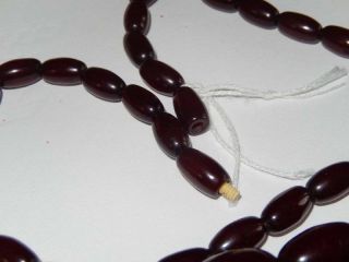 Vintage Cherry Amber Graduated Bead Necklace 25 grams 3