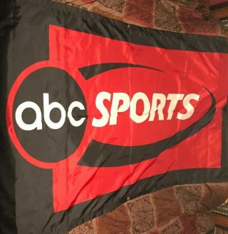 Abc Sports Tv Football Rare Vintage 44 " X 88 " Collectable Stadium Flag Banner
