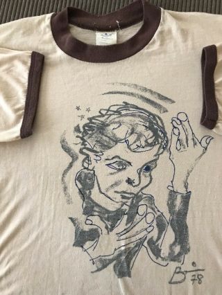 Vintage David Bowie 1978 The Low / Heroes Rare Adidas Ringer Rock Concert Shirt