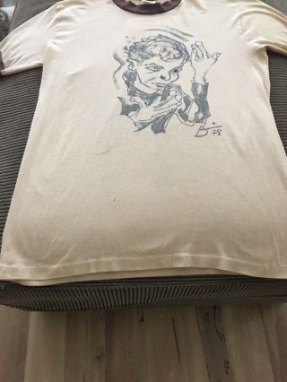 VINTAGE David Bowie 1978 The Low / Heroes RARE ADIDAS Ringer Rock Concert Shirt 7