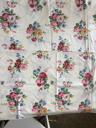 Vintage Ralph Lauren Claire Floral Queen Flat Fitted Sheet King Pillow Pair (N) 5