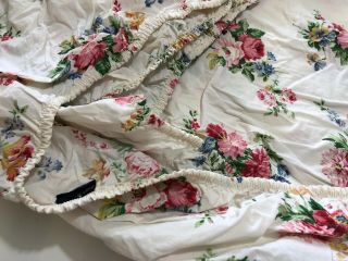 Vintage Ralph Lauren Claire Floral Queen Flat Fitted Sheet King Pillow Pair (N) 7