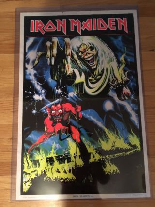 Iron Maiden Vintage Blacklight Poster