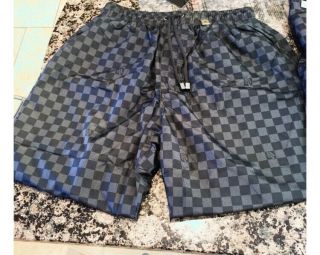 Rare Louis Vuitton Damier Black Swim Trunks Shorts Mens Size Xl