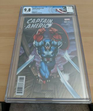 Captain America 700 1:500 Jim Lee Remastered Color Variant Rare Cgc 9.  8