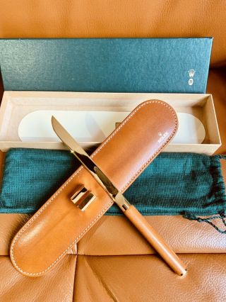 Rolex Geneva Rare Letter Opener With Box and Rolex Dust Bag 4