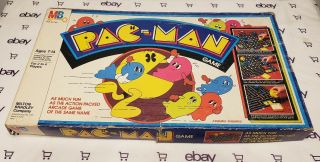 Vintage 1982 Pac - Man Board Game Milton Bradley Incomplete