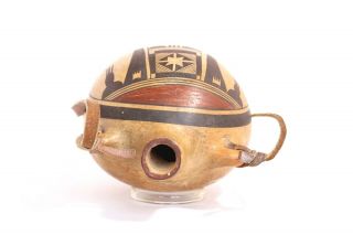 Vintage Hopi - Tewa Pottery Canteen.  Nampeyo style elements.  Eagle tail design 6