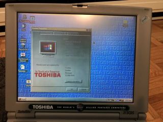 Rare Toshiba Satellite Vintage Commercial Laptop 8