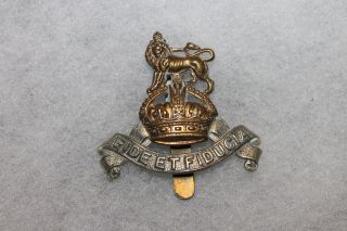 Ww2 British Army Pay Corps " Fide Et Fiducia " Metal Hat/cap Badge