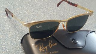 Ray - Ban Vintage Rare Bausch & Lomb Gold Clubmaster Type Designer Sunglasses Case
