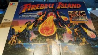 Vintage Rare 1986 Fireball Island Milton Bradley Box Mb