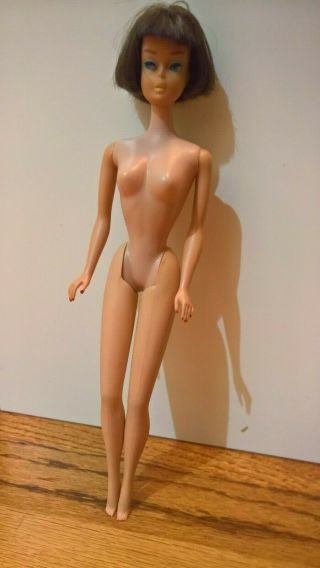 VINTAGE BARBIE,  BRUNETTE AMERICAN GIRL BEND LEG MAKE - UP & BODY,  Mattel 5