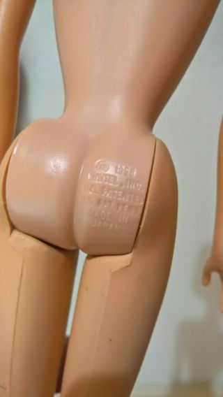 VINTAGE BARBIE,  BRUNETTE AMERICAN GIRL BEND LEG MAKE - UP & BODY,  Mattel 7