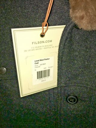 NWT FILSON MADE IN USA LIMITED EDITION LINED WOOL PACKER COAT M $695 RARE 1ST 3