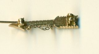 Vintage Pi Beta Phi gold sorority gold pearl sapphire arrow pin Oregon - Wow 5