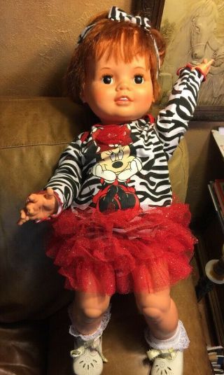 Ideal Baby Crissy Doll 1970s Large Disney Clothing Minnie Mouse Big Old