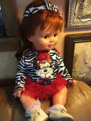 Ideal Baby Crissy Doll 1970s Large Disney Clothing Minnie Mouse Big Old 2