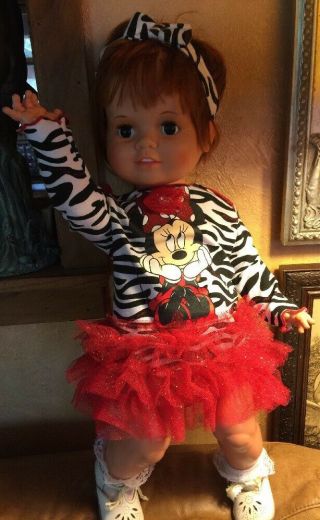 Ideal Baby Crissy Doll 1970s Large Disney Clothing Minnie Mouse Big Old 5