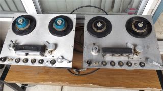 2 Rare Ampex 350 C Reel To Reel Tape Deck Transport Rack Mount Parts Repair Wow