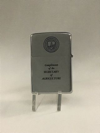 Zippo lighter rare 1974 Smokey the Bear given by Secretary of Agriculture mib 3