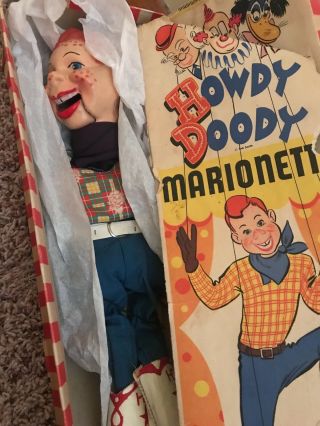 Vintage 1950s Howdy Doody 15 " Marionette Peter Puppet Dummy Doll Toy