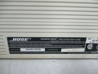 VINTAGE BOSE ACOUSTIC WAVE CD - 3000 MUSIC SYSTEM AM/FM RADIO CD DOES NOT WORK RAD 6