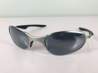 Vintage Oakley Wire Gunmetal Gray Frame Sunglasses