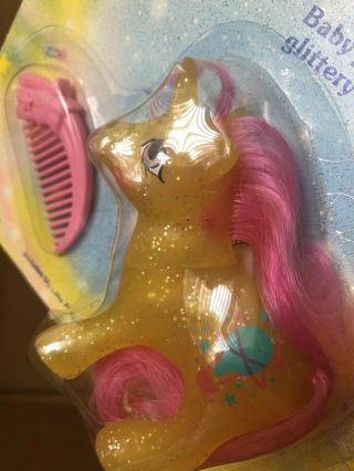 Sparkle Baby Gusty - Moc On Card - Hasbro Vintage My Little Pony