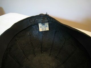 Vintage 1930 ' s I.  Magnin Black Straw Hat NRA Label 5