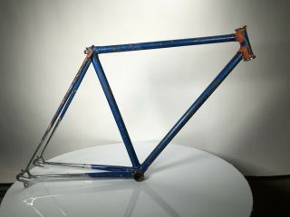 Vintage Raleigh Road Bike Frame With Campagnolo Dropouts Touring Style Chrome