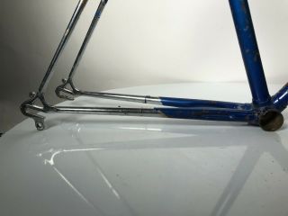 Vintage Raleigh Road bike frame with campagnolo dropouts touring style chrome 2