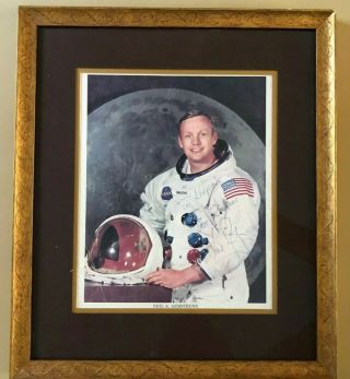 Neil Armstrong Signed Vintage 8x10 Nicely Matted & Framed