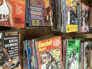 Vintage Football Digest Basketball Digest Hockey & Soccer Digest Magazines.  150,