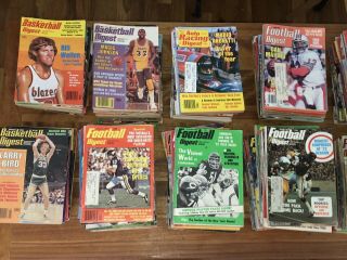 Vintage FOOTBALL DIGEST Basketball Digest Hockey & Soccer Digest Magazines.  150, 2