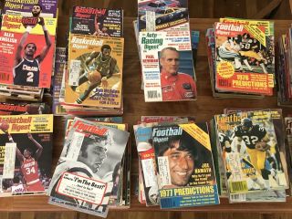 Vintage FOOTBALL DIGEST Basketball Digest Hockey & Soccer Digest Magazines.  150, 6